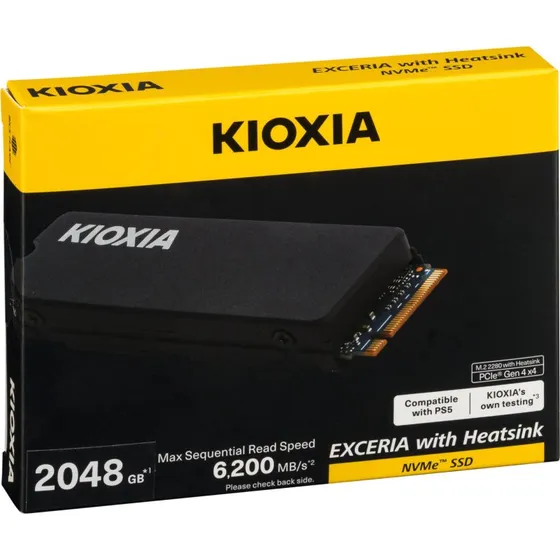 Kioxia Exceria SSD M.2 PCIe 2TB med heatsink