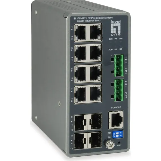 LevelOne IGU-1271 12-porte Gigabit Switch, L3 Lite, Administreret