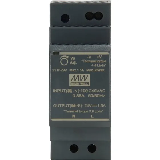LevelOne POW-2411 30W, monterbar på DIN rail