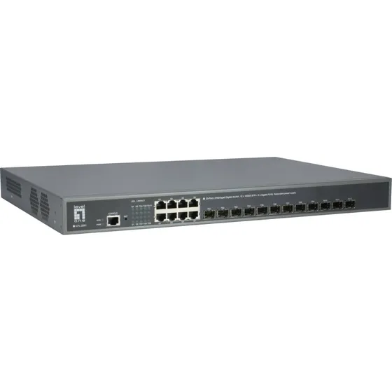 LevelOne GTL-2091 20-Port L3 Managed Switch 12x 10GbE SFP+