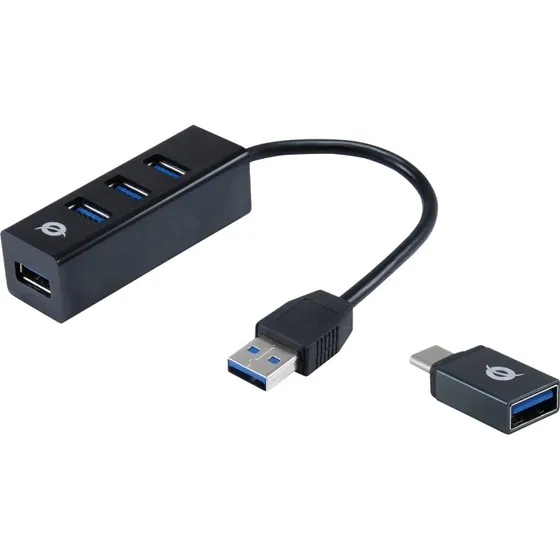 Conceptronic HUBBIES TAIL USB 3.0 HUB, 4-port, Sort