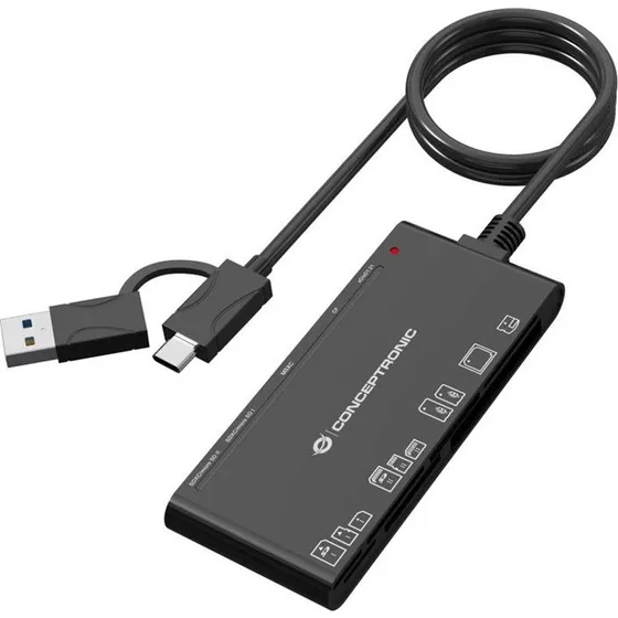 Conceptronic BIAN10B 7-i-1 Kortlæser, Sort