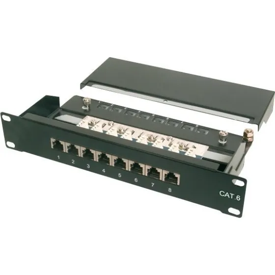 DIGITUS 8-Port CAT6 STP Patch Panel 1U