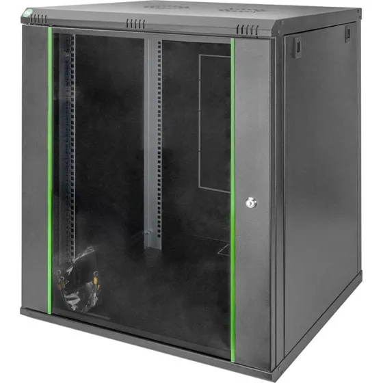 DIGITUS Dynamic Basic 16U Vægmonteret Rackskab, Sort, 600x600 mm