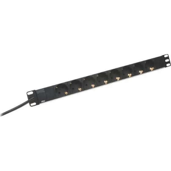 DIGITUS DN-95401 8-stik 16A Rack Stikdåse 2m Sort