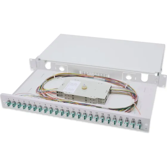 Digitus DN-96332/3 Fiberoptisk Patchpanel 1U, 24x LC Duplex OM3