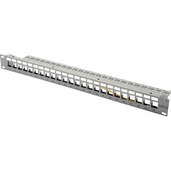 DIGITUS DN-91410 1U Patch-panel, 24 x RJ-45, Grå (RAL 7035)