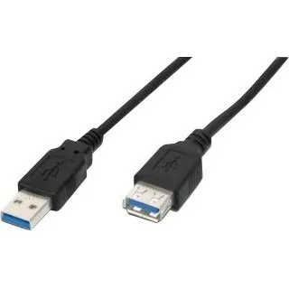 DIGITUS USB 3.0 Forlængerkabel 3m Sort
