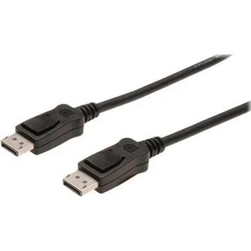 DIGITUS DisplayPort-kabel 3m, sort, formet, 4K