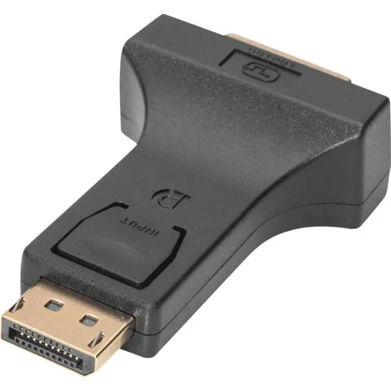 DIGITUS DisplayPort til DVI-I Adapter, Sort
