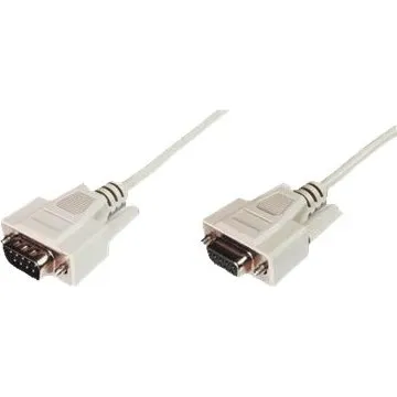 ASSMANN Serielforlængerkabel 5m DB-9 h-h, beige