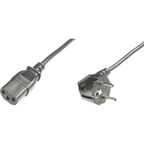 ASSMANN Strømkabel 2,5 m C13 til CEE 7/7 Sort