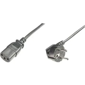 ASSMANN Strømkabel 75 cm Sort 90°