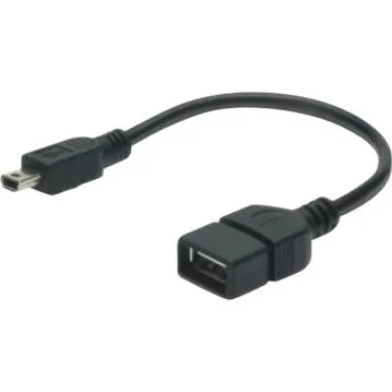 ASSMANN USB-kabel 20 cm OTG mini-USB B til USB