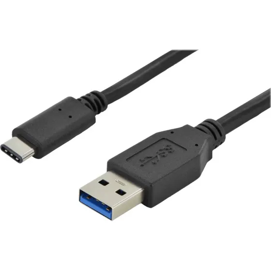 ASSMANN USB-C kabel 1m, sort, USB 3.0