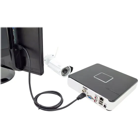 DIGITUS HDMI-kabel med Ethernet 3m Sort