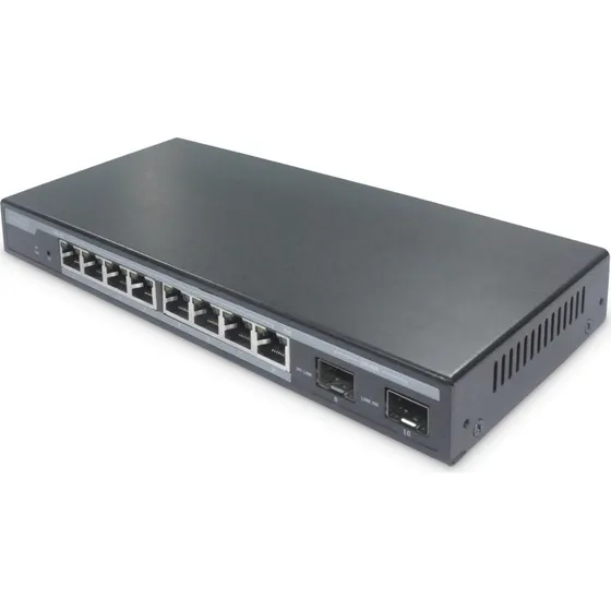 DIGITUS L2 Managed 8-Port PoE+ Switch med 2 SFP