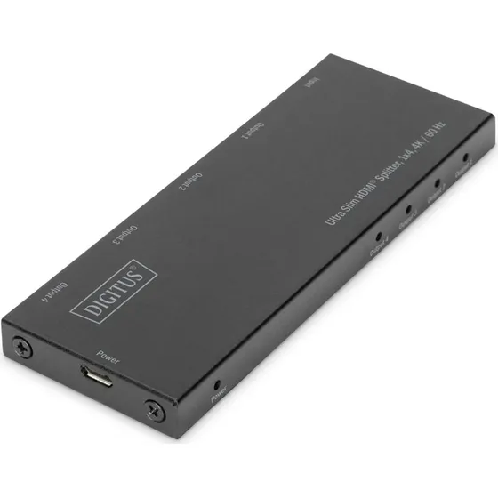 DIGITUS Ultra Slim HDMI-splitter DS-45, 1 til 4, 4K/60 Hz