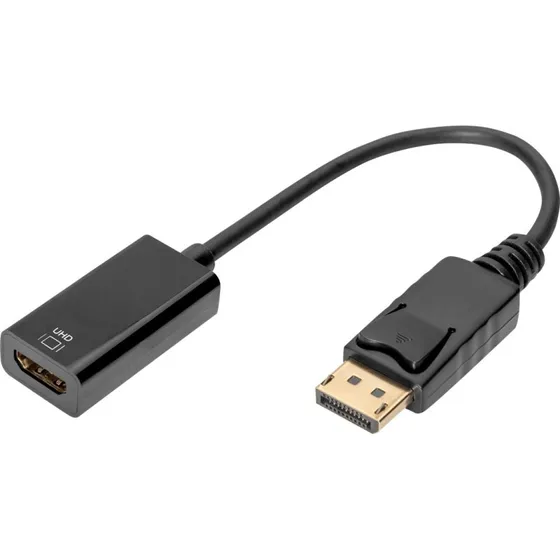 DIGITUS Active DisplayPort til HDMI Adapter 20 cm Sort