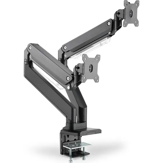 DIGITUS Dual Gas Spring Skærmarm, 1535" - 2 skærme, bordklemme