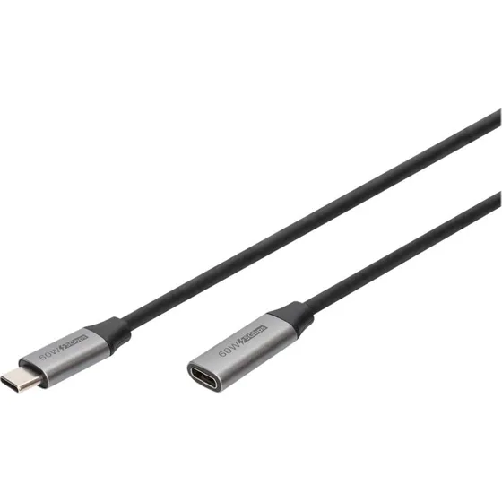 DIGITUS USB-C 1m Forlængerkabel Sort