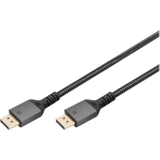 DIGITUS DisplayPort-kabel 1m, Sort, 8K-support