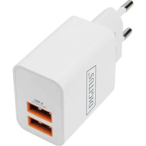 Digitus 15.5W 2xUSB-A PD 3.0 Hvid