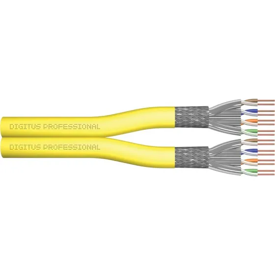 DIGITUS CAT 7a S/FTP 100m Gul Installationskabel RAL 1016