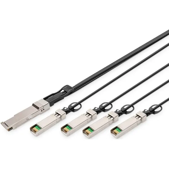 DIGITUS 40G QSFP+ til 4× SFP+ DAC 1 m, Sort