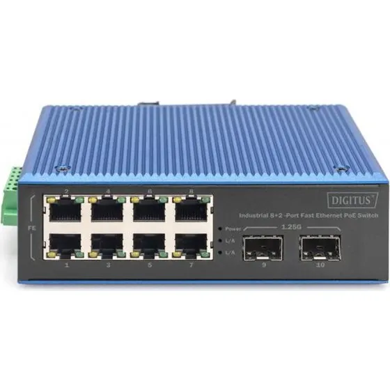 DIGITUS 18-porte PoE+ Switch, industriel, 200 W