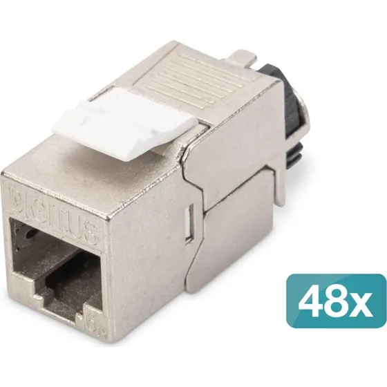 DIGITUS Cat6a skærmet keystone modul med kabelstyring (48 stk.)