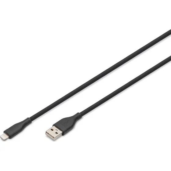 ASSMANN Lightning-kabel 1 m Sort
