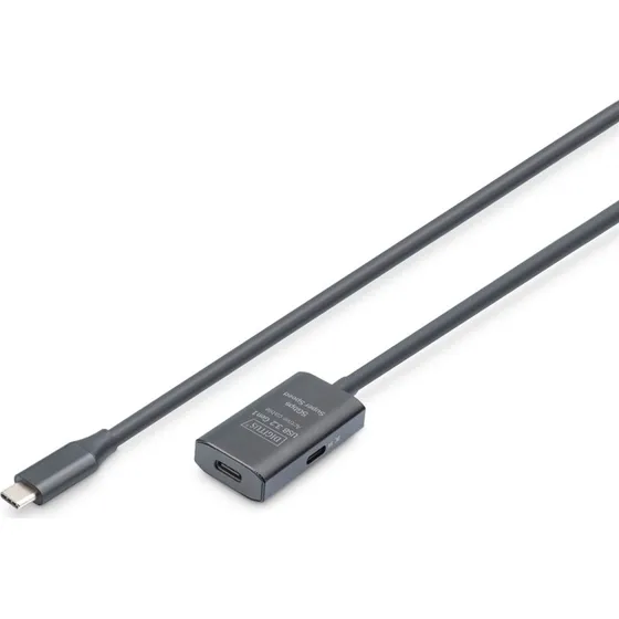DIGITUS USB-C 5m Forlængerkabel Sort
