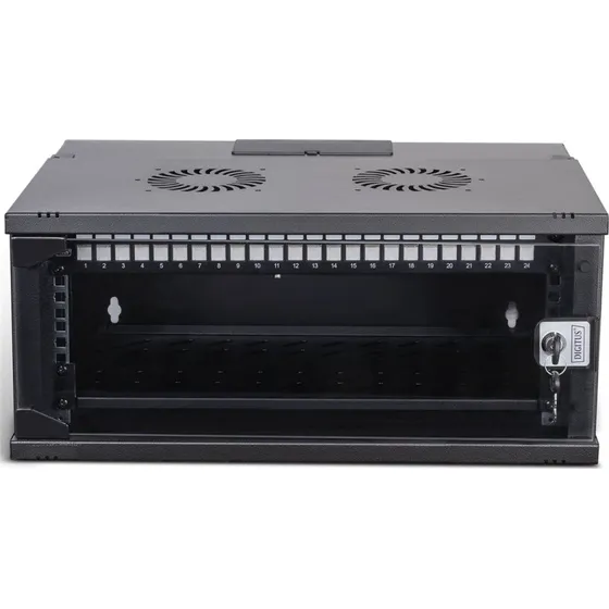 Digitus SOHO PRO 4U Vægmonterbar Kabinet, Sort 540x400 mm