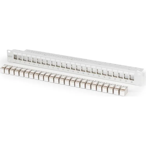 Digitus Patchpanel 24-port Cat6a 1U lysegrå