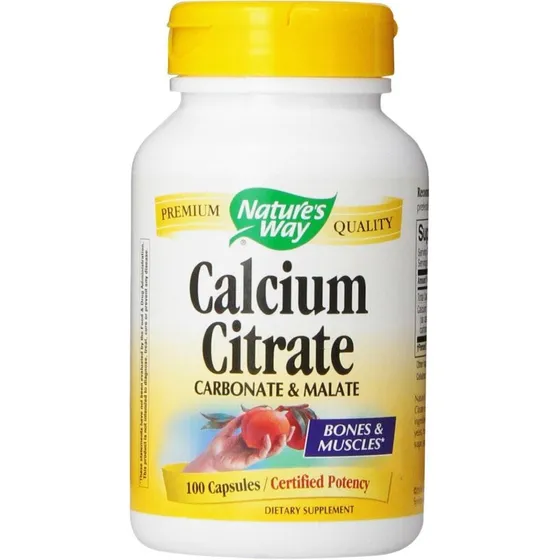 Nature's Way Calcium Citrate/Malate, 100 kapsler