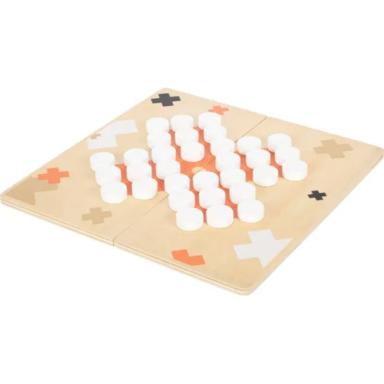 Small Foot Wooden Solitaire og Mølle Spil Gold Edition