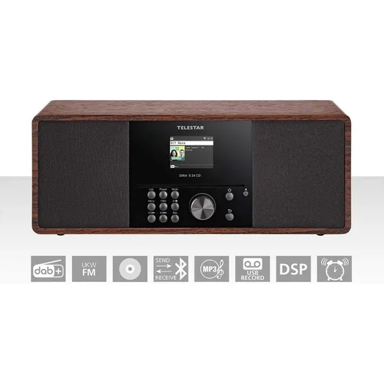 Telestar DIRA S 24 CD DAB+ / FM Stereo Radio med CD-afspiller Træ