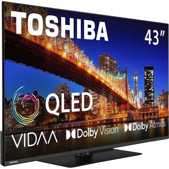 Toshiba 43QV3F63DG 43" 4K Ultra HD Smart TV Sort
