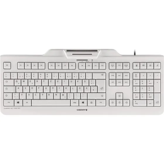 Cherry KC 1000 SC Tastatur, USB, Schweizisk, Bleg Grå
