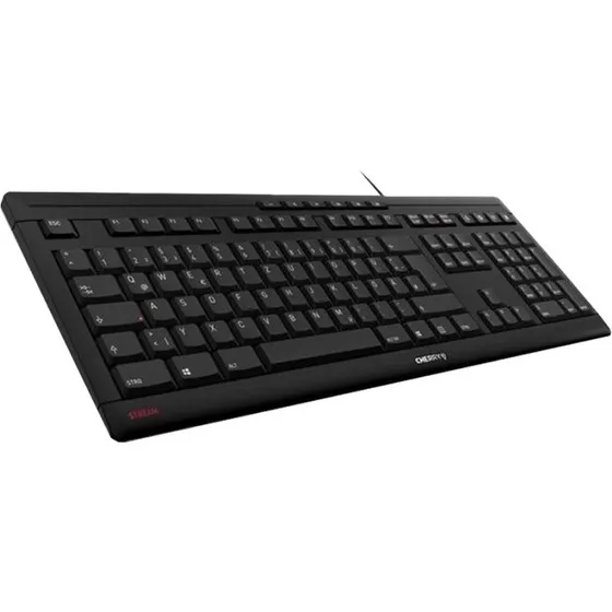 Cherry STREAM Nordisk Tastatur, Sort, med SX-skærme