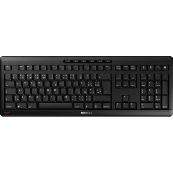 Cherry STREAM Wireless Tastatur, Tjekkisk, Sort