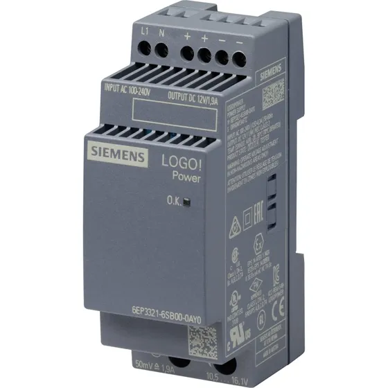 Siemens LOGO!POWER 24 V / 1.3 A stabiliseret strømforsyning