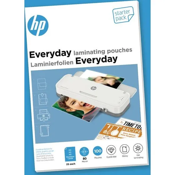 HP 9158 Plastlommer, 100 stk, transparent, A4/A5/A6