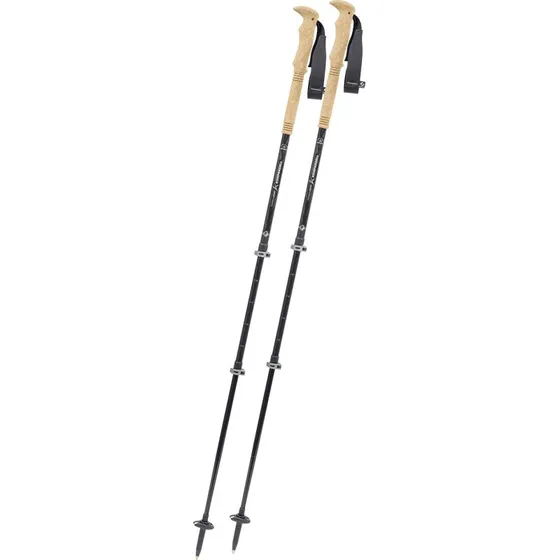 Komperdell Carbon Ultra Zero vandrestave (par) - sølv