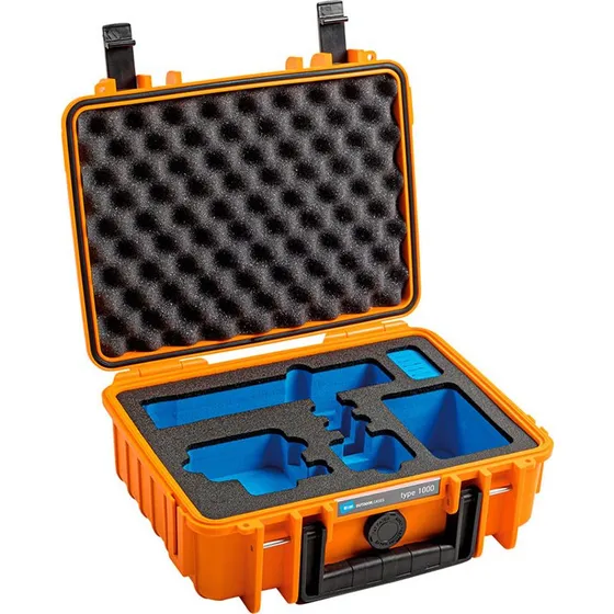 B&W 1000 Outdoor Flightcase til GoPro Hero 9/10/11/12, Orange