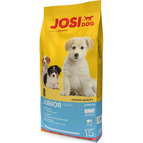 JOSERA JosiDog Junior med kylling 15 kg tørfoder til hvalpe