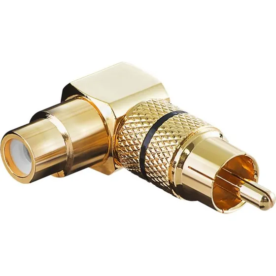 goobay A 196 B Retvinklet RCA han til RCA hun, Sort