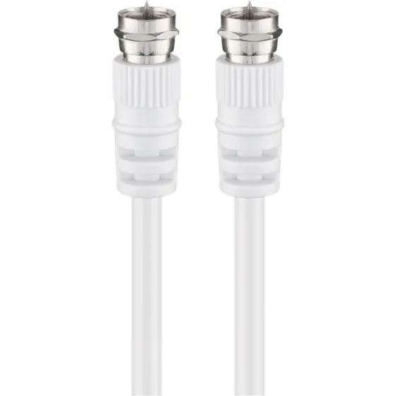 Goobay SAT-antennekabel F-stik > F-stik, 2,5 m, hvid