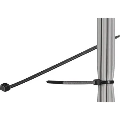 Goobay 17072 Vejrbestandig Kabelbinder 3,5x300 mm, 100 stk, Sort